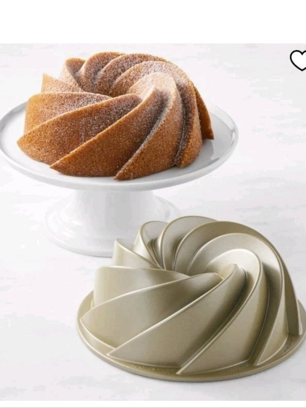 Nordic Ware Heritage Bundt Pan Non Stick Cast Aluminum Swirl 10 Cups 80677